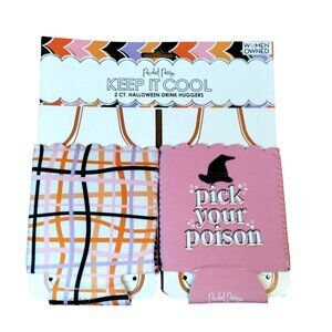 Packed Party Keep It Cool 2 Pack Halloween Drink Huggers "Pick Your Poison" New